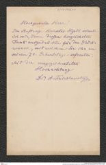 Nachlass Franz Steindachner, Brief von A. Friedlowsky an Franz Steindachner, Inv.Nr. 143.01, Seite 1